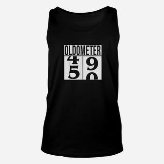 50Th Birthday Gag Gift Idea For Mom Or Dad Oldometer Funny Unisex Tank Top | Crazezy AU