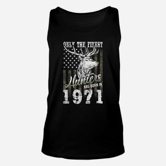 50Th Birthday Gift For 50 Year Old Deer Hunter Hunting 1971 Unisex Tank Top | Crazezy UK