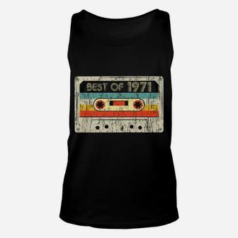 50Th Birthday Gifts Best Of 1971 Retro Cassette Tape Vintage Unisex Tank Top | Crazezy CA