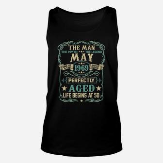 50Th Birthday Gifts The Man Myth Legend May 1969 Unisex Tank Top | Crazezy CA