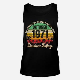 50Th Birthday Wife Man 50 Years Vintage October 1971 Unisex Tank Top | Crazezy CA