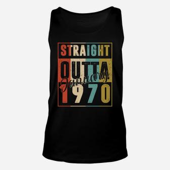 51 Years Old Retro Birthday Gift Straight Outta January 1970 Unisex Tank Top | Crazezy CA