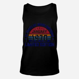 51 Years Old, Vintage 51St Birthday, Made In January 1970 Unisex Tank Top | Crazezy