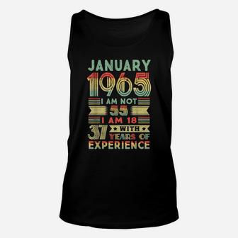 55 Year Old Gift 55Th Birthday Gift January 1965 Unisex Tank Top | Crazezy UK