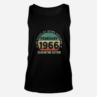 55 Years Old 55Th Birthday Vintage February 1966 Unisex Tank Top | Crazezy CA