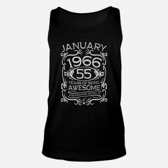 55 Years Old Gifts Vintage January 1966 55Th Birthday Gift Unisex Tank Top | Crazezy DE