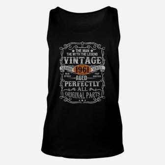 60 Years Old 1961 Vintage 60Th Birthday Gifts Decorations Sweatshirt Unisex Tank Top | Crazezy