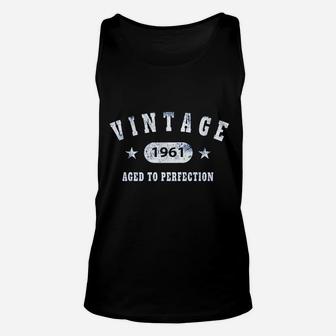 60Th Birthday Gift Vintage 1961 Aged To Perfection Unisex Tank Top | Crazezy