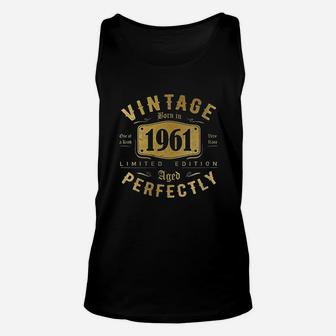 60Th Birthday Gifts For Women Men 60 Year Old Vintage 1961 Unisex Tank Top | Crazezy