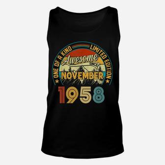 63 Year Old November Gift 1958 One Of A Kind 63Rd Birthday Unisex Tank Top | Crazezy
