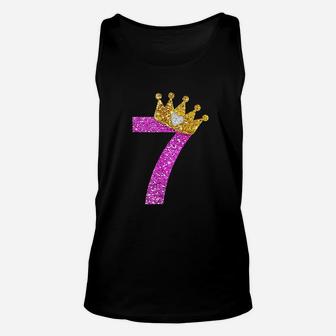 7Th Birthday Princess Crown Unisex Tank Top | Crazezy
