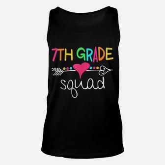 7Th Grade Squad Seventh Teacher Student Team Back To School Unisex Tank Top | Crazezy