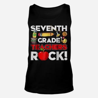 7Th Grade Teacher Shirt Seventh Grade Teacher Rocks Gift Unisex Tank Top | Crazezy DE