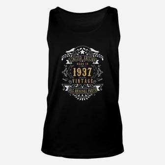 84 Years Old Made In 1937 84Th Birthday Gift Idea Vintage Unisex Tank Top | Crazezy