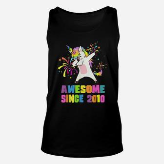 9 Years Old 9Th Birthday Awesome Since 2010 Unicorn Unisex Tank Top | Crazezy