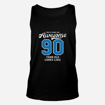 90Th Birthday Gift Awesome 90 Year Old Unisex Tank Top | Crazezy