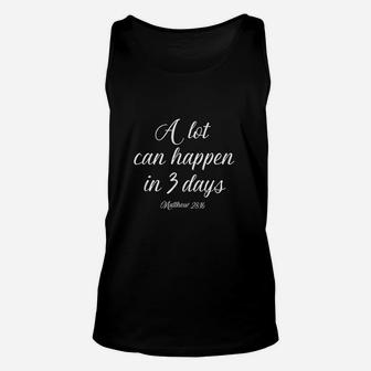 A Lot Can Happen In 3 Days Unisex Tank Top | Crazezy