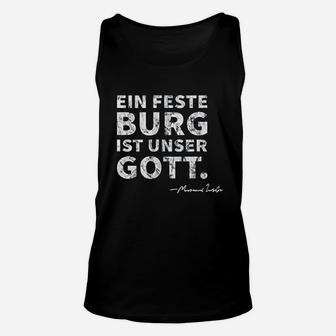 A Mighty Fortress Is Our God German Lutheran Distressed Unisex Tank Top - Thegiftio UK