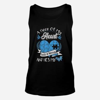 A Piece Of My Heart Lives In Heaven And He Is My Dad Unisex Tank Top | Crazezy