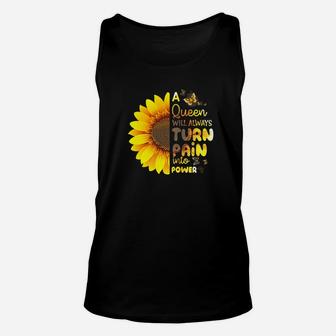 A Queen Will Always Turn Pain Into Power Gifts Gifts Premium Unisex Tank Top - Thegiftio UK
