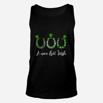 A Wee Bit Irish Horseback Riding Equestrian St Patricks Day Unisex Tank Top - Thegiftio