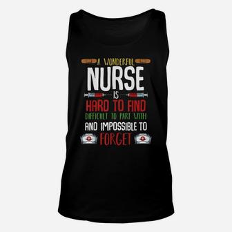 A Wonderful Nurse Is Hard To Find Funny Nursing School Quote Unisex Tank Top | Crazezy AU