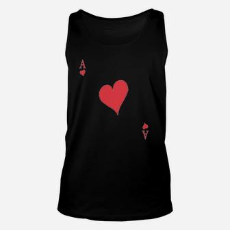 Ace Of Hearts Playing Card Funny Humor Unisex Tank Top - Thegiftio UK