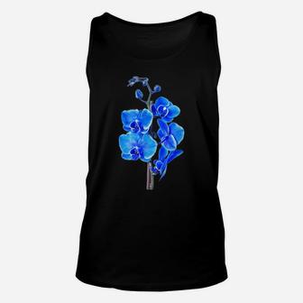 Aesthetic Blue Orchid Flower Shirt Floral Lover Gift Shirt Unisex Tank Top | Crazezy AU