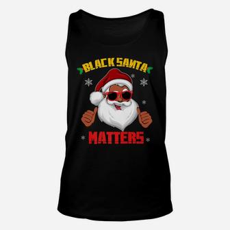 African American Santa Black Matters Christmas Gift Unisex Tank Top | Crazezy AU