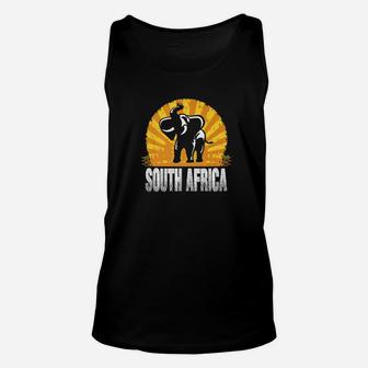 African Elephant In South Africa Distressed Graphic Unisex Tank Top - Thegiftio UK