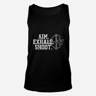Aim Exhale Shoot Bow Hunting Archer Gift Unisex Tank Top