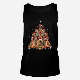 Airedale Terrier Christmas Tree Dog Santa Xmas Funny Pajamas Unisex Tank Top | Crazezy UK