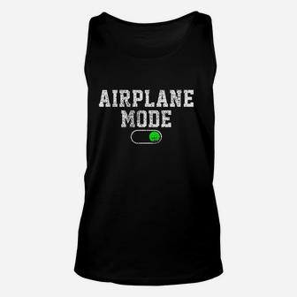 Airplane Mode On Vacation Summer Piolot Aviator Vintage Gift Unisex Tank Top | Crazezy