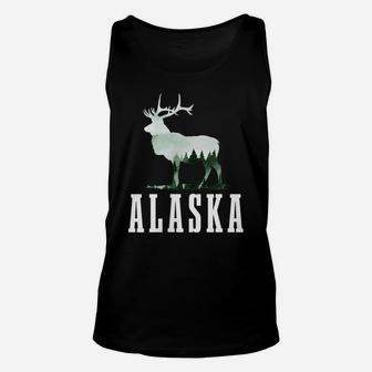 Alaska Elk Moose Outdoor Hiking Hunting Alaskan Nature Unisex Tank Top | Crazezy UK