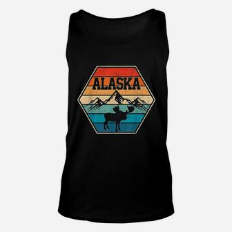 Alaska Usa Mountain Hiking Vintage Retro Gift Unisex Tank Top | Crazezy CA