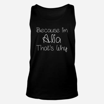 Alia Funny Personalized Birthday Women Name Gift Idea Unisex Tank Top | Crazezy
