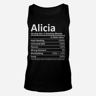 Alicia Nutrition Personalized Name Funny Christmas Gift Idea Unisex Tank Top | Crazezy AU
