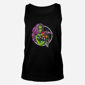 Alien Hippie Psychedelic Space Planets Flowers Women Unisex Tank Top | Crazezy DE