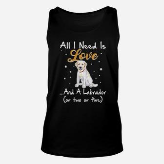 All I Need Is Love And A Labrador Unisex Tank Top - Monsterry CA
