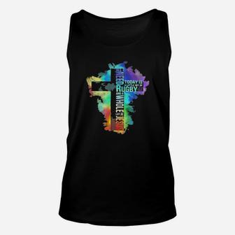 All I Need Today Is A Little Bit Of Rugby And A Whole Lot Of Jesus Unisex Tank Top - Monsterry CA