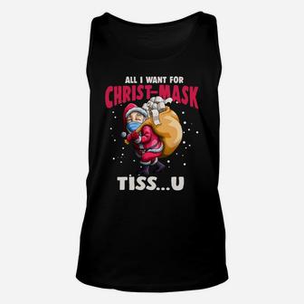 All I Want For Christmas Tissue Funny Santa Toilet Paper Sweatshirt Unisex Tank Top | Crazezy
