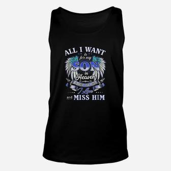 All I Want Is For My Son In Heaven Unisex Tank Top | Crazezy DE