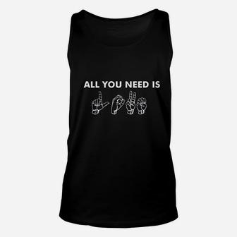 All You Need Is Love Unisex Tank Top | Crazezy