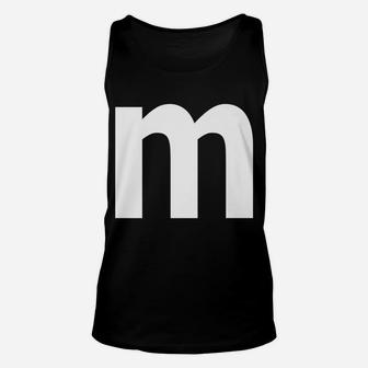 Alphabet M Lower Case Letter M Premium Shirt Unisex Tank Top | Crazezy DE