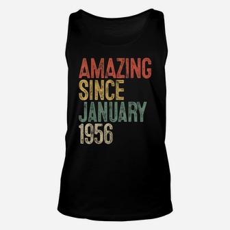 Amazing Since January 1956 65Th Birthday Gift 65 Year Old Unisex Tank Top | Crazezy DE