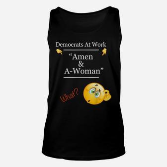 Amen And Awoman Democrats At Work Unisex Tank Top - Monsterry DE