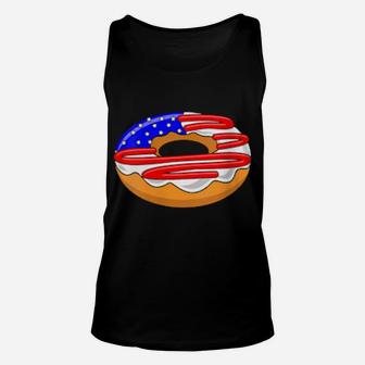 American Flag 4Th Of July Donut Unisex Tank Top - Monsterry