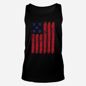 American Flag 4Th Of July Patriotic Distressed Usa Flag Unisex Tank Top | Crazezy