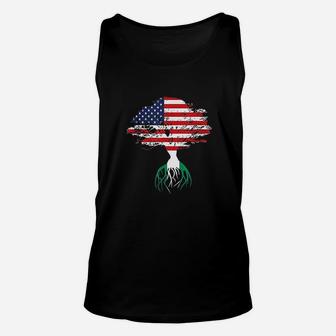American Flag Nigerian Roots Nigeria Gifts Unisex Tank Top | Crazezy
