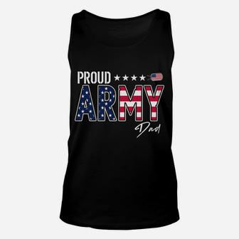 American Flag Proud Army Dad Unisex Tank Top | Crazezy